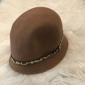 Brown + Cheetah Print Fedora